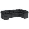 vidaXL sofas&aelig;t til haven 8 dele med hynder polyrattan sort