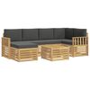 vidaXL Udend&oslash;rs sofagruppe 7 pcs Hvid og antracit Polyester