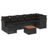 vidaXL sofas&aelig;t til haven 8 dele med hynder polyrattan sort