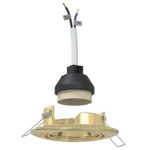 vidaXL Spotlight 6 stk. Guld 9 x 9 x 2.5 cm Metal