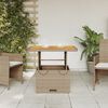 vidaXL havebord 80x80x71 cm polyrattan og akacietr&aelig; beige