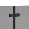 vidaXL Bruser Indhegning Sort 120 x 68 x 130 cm ESG Glas og Aluminium