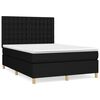 vidaXL kontinentalseng med madras 140x190 cm stof sort