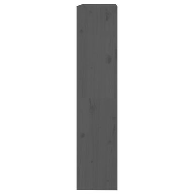 vidaXL bogreol/rumdeler 80x30x135,5 cm massivt fyrretræ grå