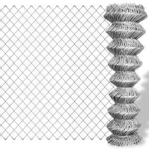 vidaXL tr&aring;dhegn 15x1 m galvaniseret st&aring;l s&oslash;lvfarvet