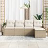 vidaXL Havesofa S&aelig;t Beige polyrattan