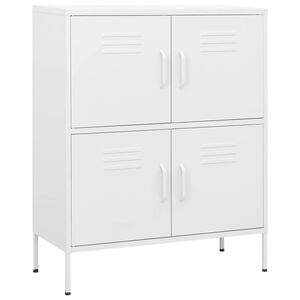 vidaXL opbevaringsskab 80x35x101,5 cm st&aring;l hvid
