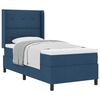 vidaXL Box spring seng med pude med hovedg&aelig;rde Bl&aring; 190 x 90 cm Stof