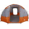 vidaXL Camping telt med tag Grå og orange 475 x 475 x 235 cm Polyester