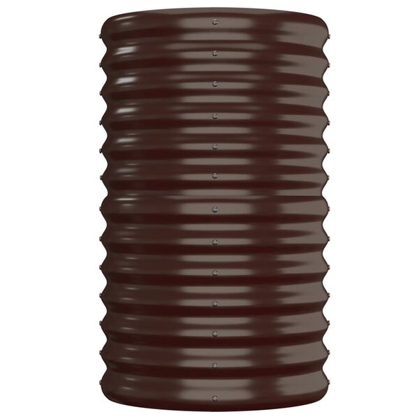 vidaXL plantekasse 152x40x68 cm galvaniseret stål brun