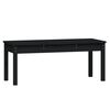 vidaXL haveb&aelig;nk 109x44x45 cm massivt fyrretr&aelig; sort