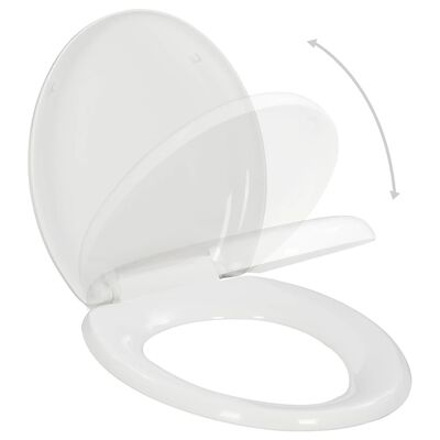 vidaXL toiletsæde med soft-close og quick release-design hvid
