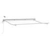 vidaXL Elektrisk Markisedugramme med LED Hvid 3,5 x 2 m Aluminium