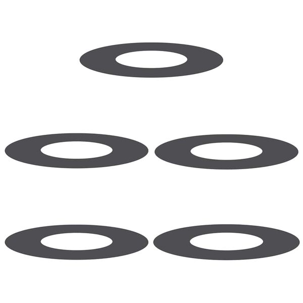 vidaXL egnet til flade træริงe 5 pcs Sort Ø30 / 60 cm Stål