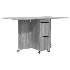 vidaXL Spisebord 140 x 80 x 77 cm Konstrueret tr&aelig; Gr&aring; Sonoma