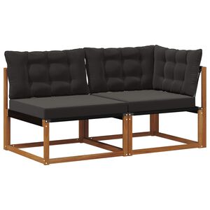 vidaXL Udend&oslash;rs midter- og hj&oslash;rnesofa med pude 7 Stk Naturfarvet