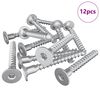 vidaXL Bekr&aelig;ftelsesskruer 12 pcs S&oslash;lv &Oslash;5 x 40 mm Metal