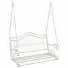 vidaXL Gyng B&aelig;nk St&aring;l 115 x 61 x 63 cm Antik hvid