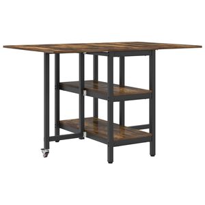 vidaXL Spisebord 122 x 80 x 76,5 cm Konstrueret tr&aelig; R&oslash;get eg
