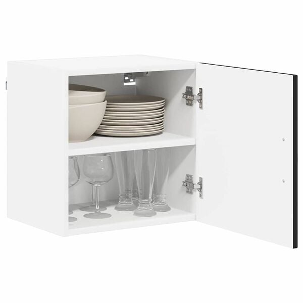 vidaXL K&oslash;kkenskab 2 pcs Sort 40 x 31 x 40 cm Konstrueret tr&aelig;