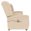 vidaXL 3-personers massagestol stof cremefarvet
