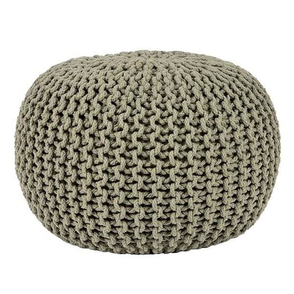 LABEL51 puf strikket bomuld str. M olivengrøn