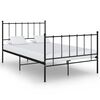 vidaXL sengestel 120x200 cm metal sort
