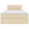 vidaXL Seng med opbevaring og madras med madras Creme 120 x 200 cm