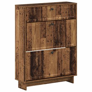 vidaXL Sko skab EDE 78 x 24 x 103 cm Konstrueret tr&aelig; Gammelt tr&aelig;