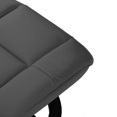 vidaXL lænestol med fodskammel kunstlæder og bøjet træ antracitgrå