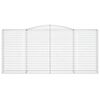 vidaXL buede gabionkurve 15 stk. 400x50x180/200 cm galvaniseret jern