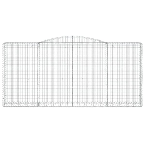 vidaXL buede gabionkurve 15 stk. 400x50x180/200 cm galvaniseret jern