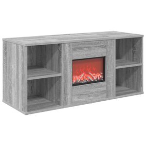 vidaXL Elektrisk pejs Gr&aring; Sonoma 100 x 37 x 45,5 cm Konstrueret tr&aelig;