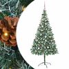 vidaXL Kunstigt juletr&aelig; med 300 LED'er Gr&oslash;n 210 cm PVC og St&aring;l