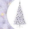vidaXL Kunstigt juletr&aelig; med 300 LED'er Hvid 210 cm PVC og St&aring;l