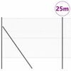 vidaXL Hegnsp&aelig;l Gr&aring; 25 x 1,6 m (36 mm mesh) St&aring;l og PVC