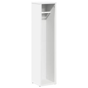 vidaXL badev&aelig;relsesskab med rulleholder 20,5x20x90 cm hvid