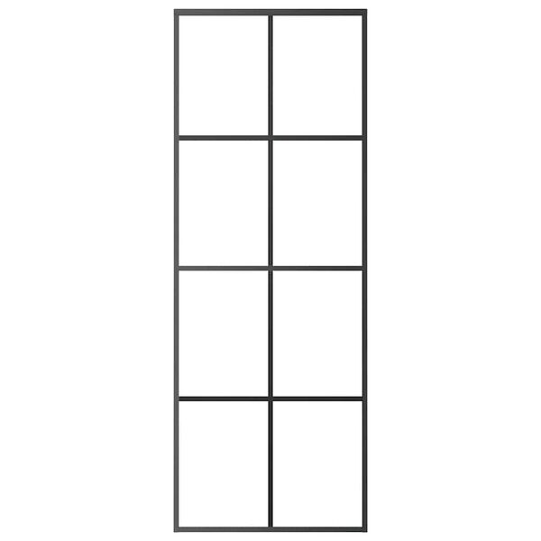 vidaXL skyded&oslash;r 76x205 cm aluminium og sikkerhedsglas sort