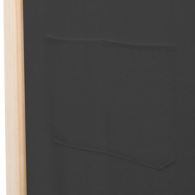 vidaXL 5-panelers rumdeler 200 x 170 x 4 cm stof grå