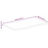 vidaXL bordplade 120x60x3,8 cm naturlig kant massivt ru mangotr&aelig;