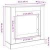 vidaXL forsats til pejs 90x30x90 cm konstrueret træ gammelt trælook
