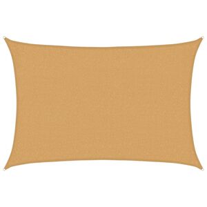 vidaXL solsejl 2x3 m 160 g/m&sup2; HDPE rektangul&aelig;r sandfarvet
