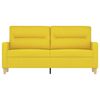 vidaXL 2-personers sofa 140 cm stof lysegul
