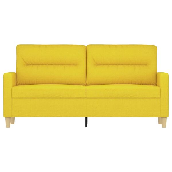 vidaXL 2-personers sofa 140 cm stof lysegul