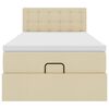 vidaXL ottoman seng med madras 100x200 cm stof cremefarvet