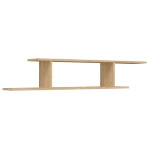 vidaXL v&aelig;gh&aelig;ngt tv-hylde 125x18x23cm konstrueret tr&aelig; sonoma-eg