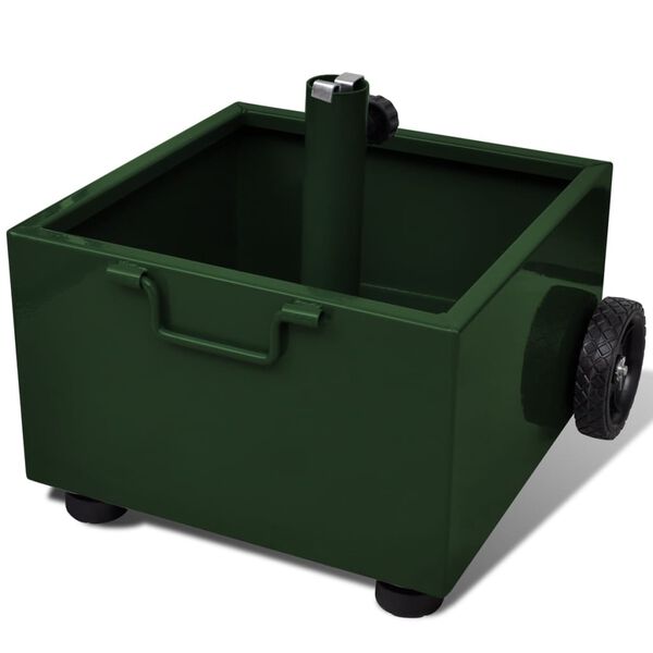 vidaXL parasolholder med plantekasse gr&oslash;n