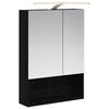 vidaXL Badev&aelig;relsesspejlskab Sort eg 50 x 14,5 x 70 cm Konstrueret tr&aelig;