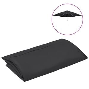vidaXL udskiftningsdug til parasol 300 cm sort