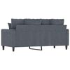 vidaXL 2-personers sofa 140 cm fl&oslash;jl m&oslash;rkegr&aring;